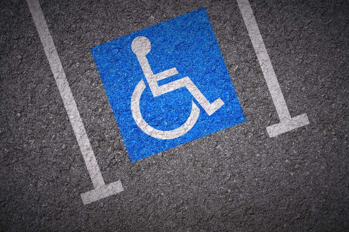 A handicapped parking spot, rental management companies Indianapolis concept